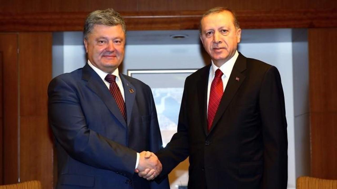 Erdoğan, Poroşenko ile görüştü