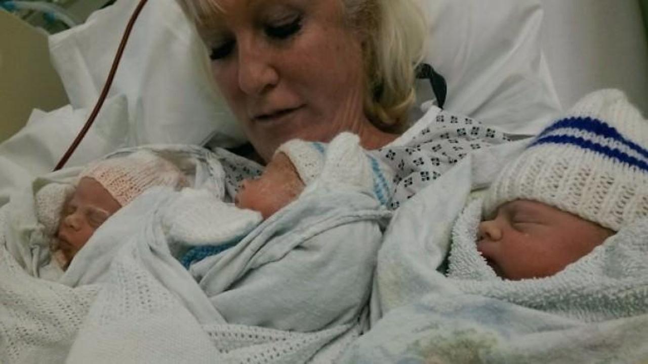 55 yaşındaki büyükanne üçüz doğurdu