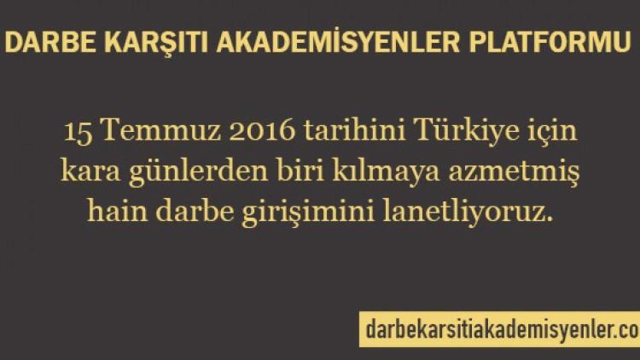 Darbe Karşıtı Akademisyenler Platformu'nu kurdular