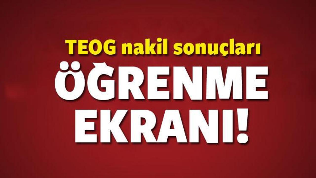 TEOG 3. Nakil SONUÇLARI 2016 (Giriş Ekranı) - TEOG 3. Nakil sonuçlarını ÖĞREN! 