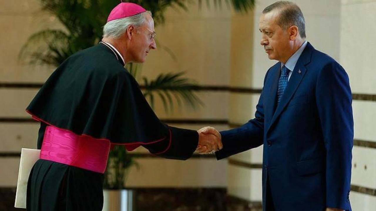 Erdoğan Vatikan Büyükelçisi Russell'ı kabul etti