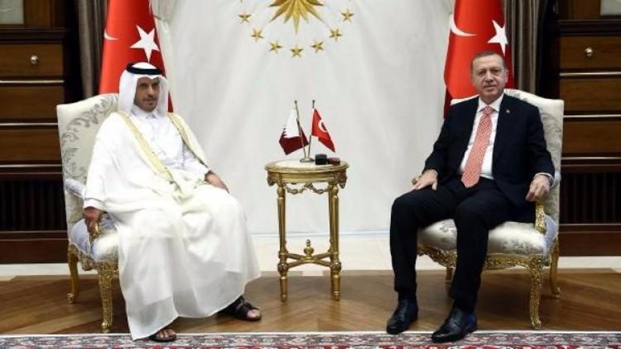 Erdoğan, Katar Başbakanını kabul etti