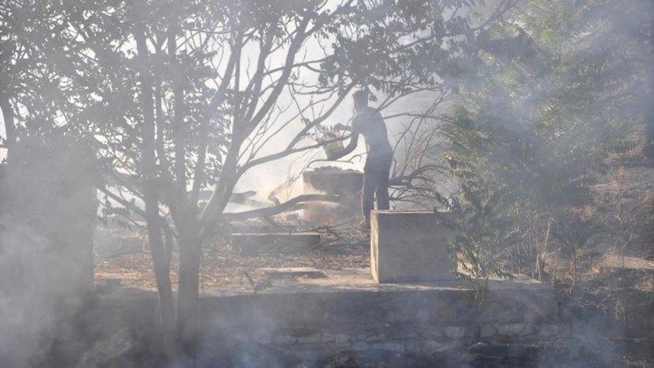 Konya'da fidanlık yangını
