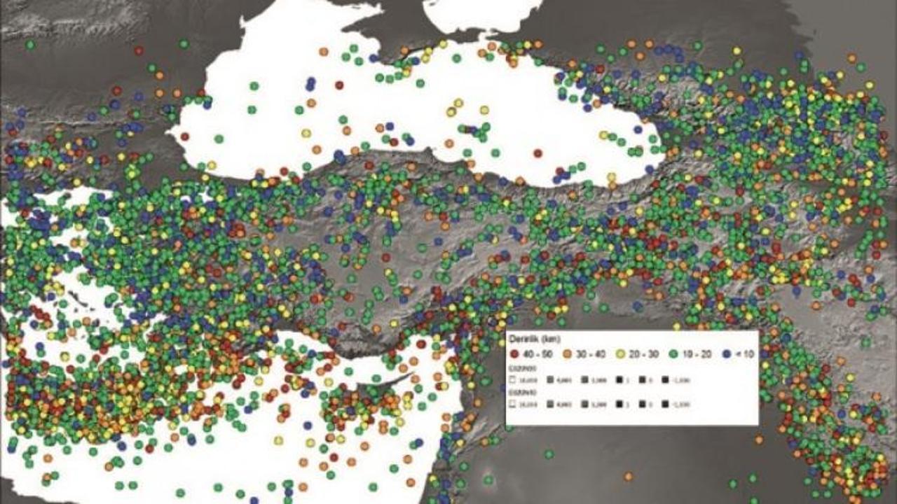Deprem haritası güncelleniyor