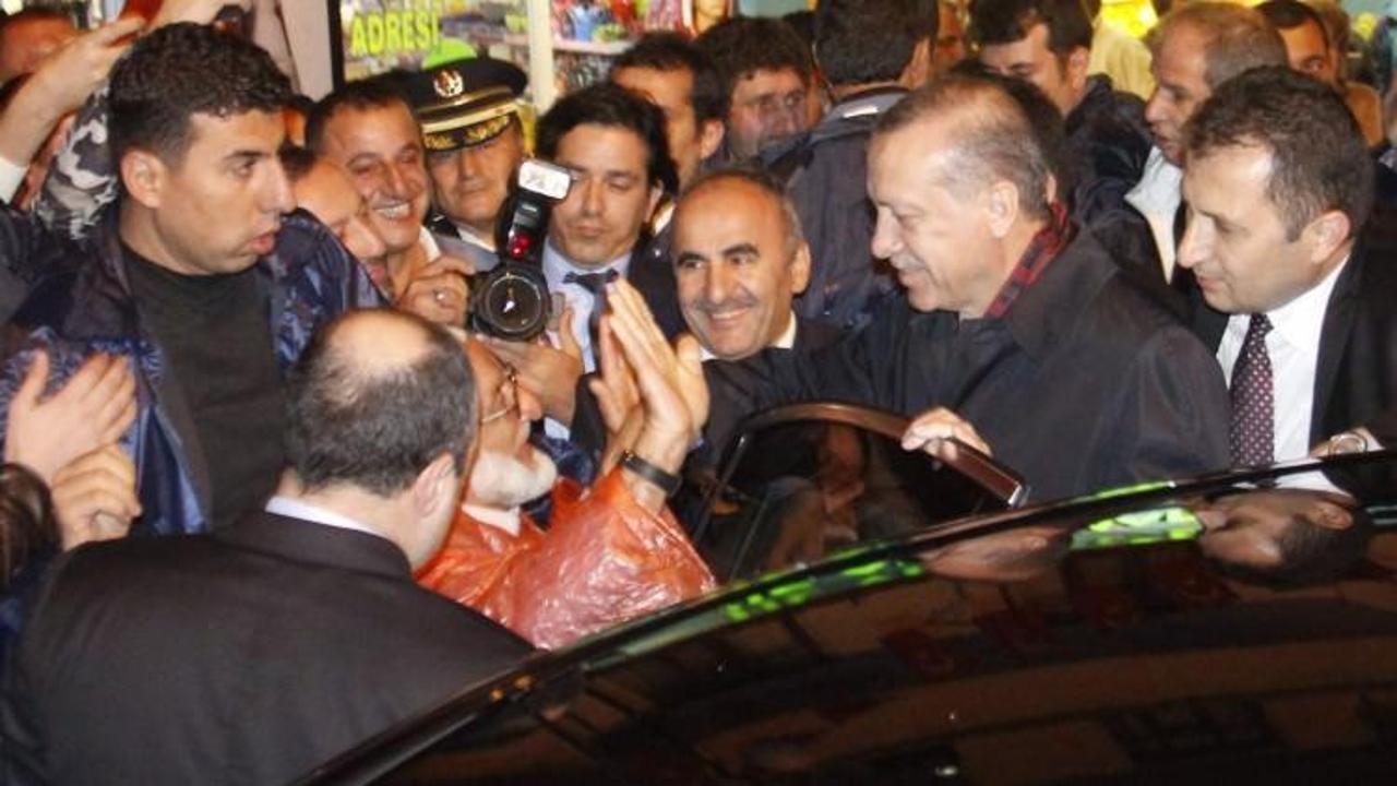 Erdoğan memleketinde coşkuyla karşılandı