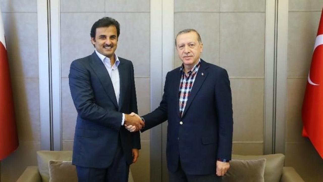 Cumhurbaşkanı Erdoğan Katar Emiri'yle görüştü