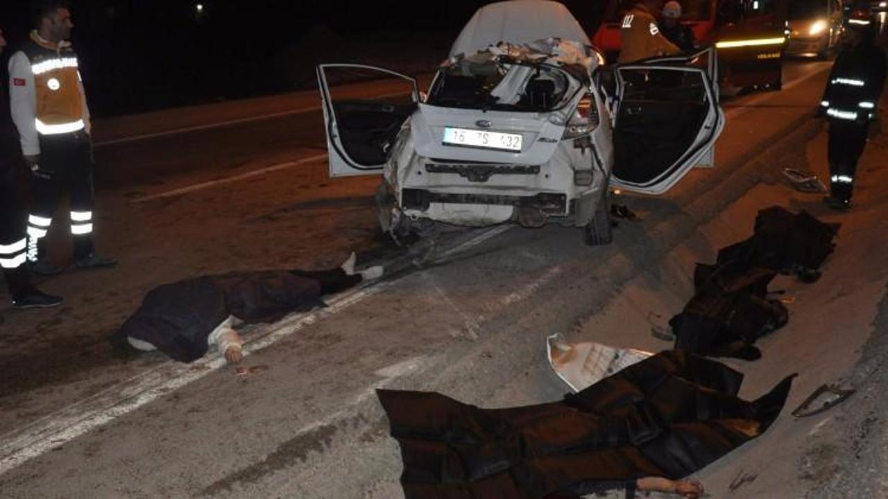 İnegöl'de katliam gibi kaza: 4 genç öldü!