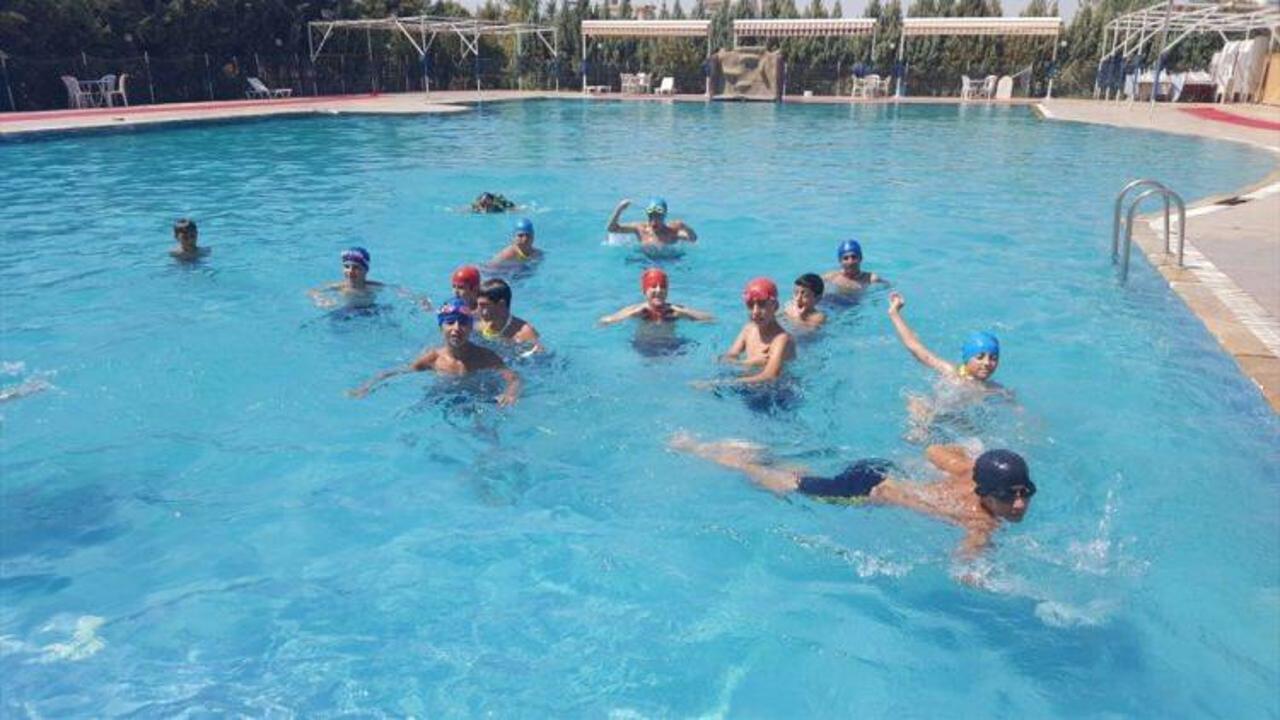 Cizre'de yüzme kursu sona erdi