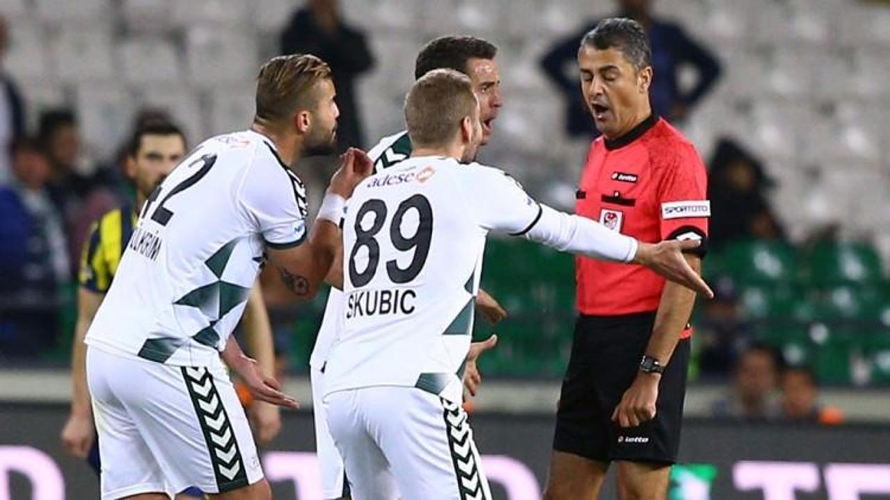 Konyasporlu futbolcudan penaltı iddiası