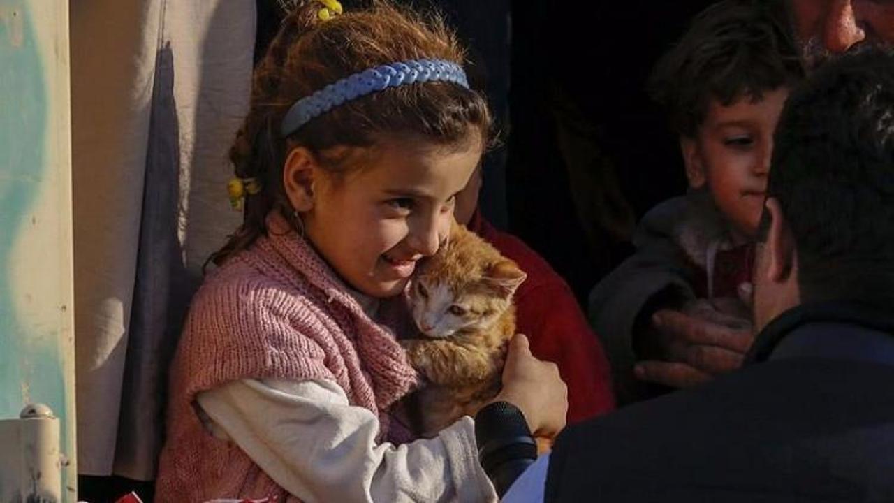 Musul'dan minik kedisiyle kaçtı