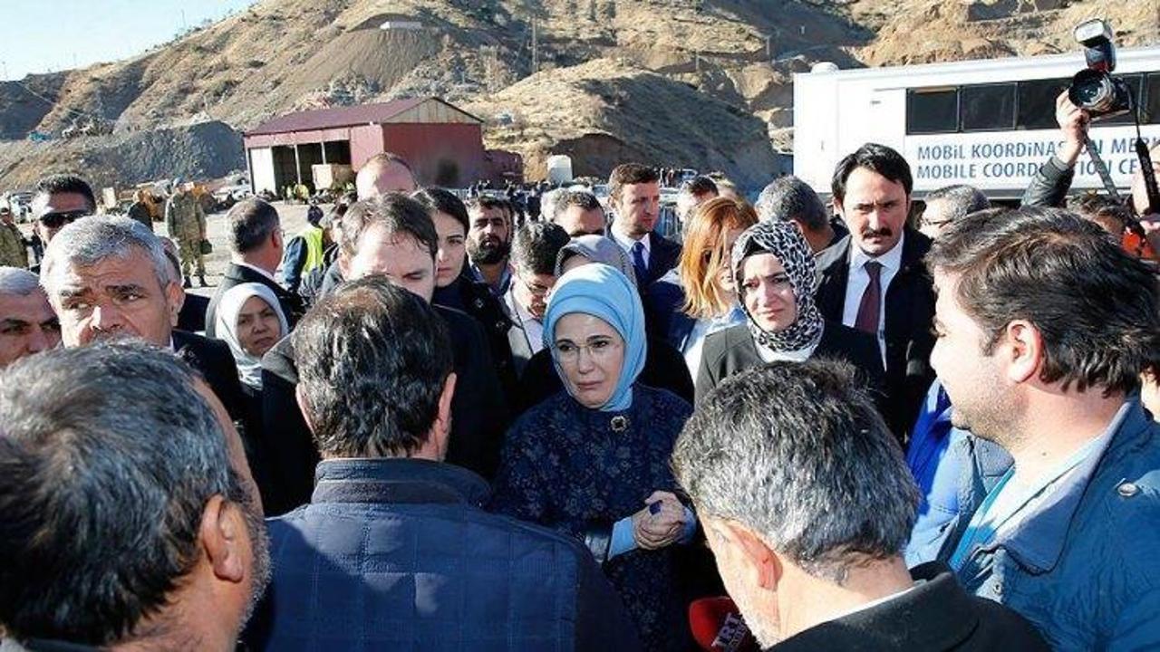 Emine Erdoğan maden faciası bölgesinde