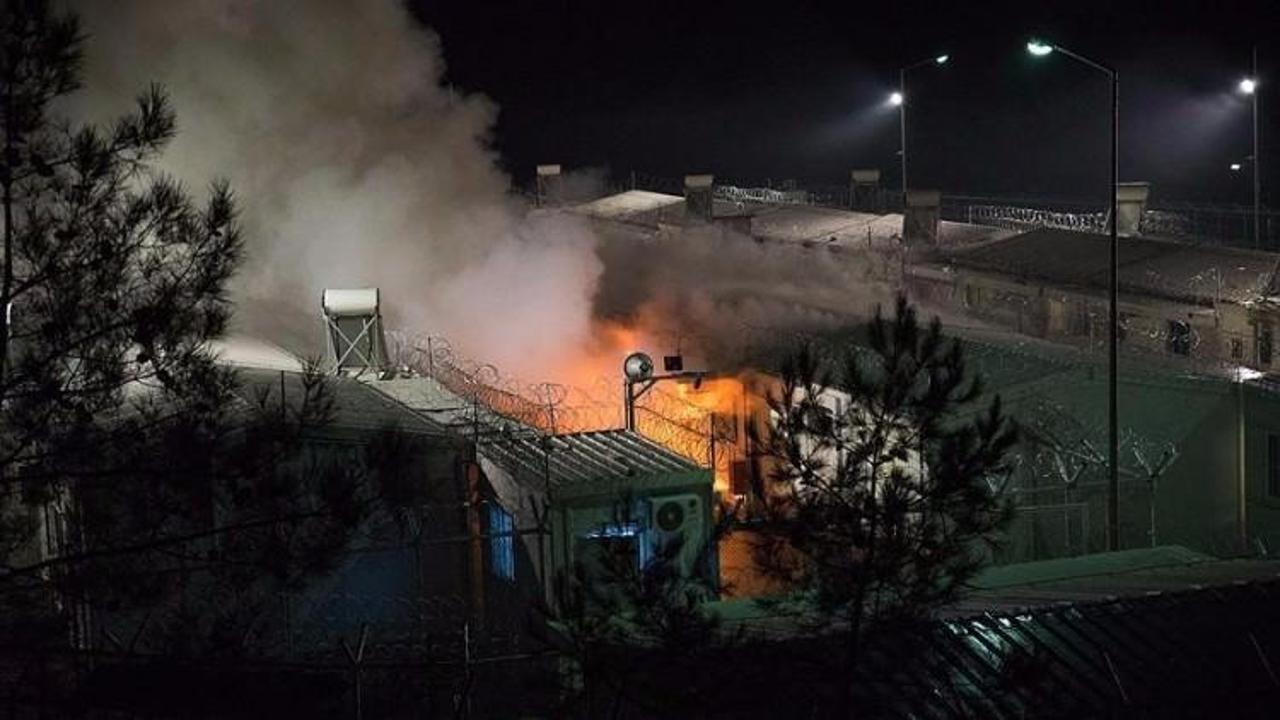 Midilli'de göçmen kampında patlama