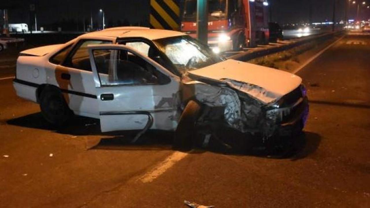 Çorlu'da iki otomobil çarpıştı: 4 yaralı