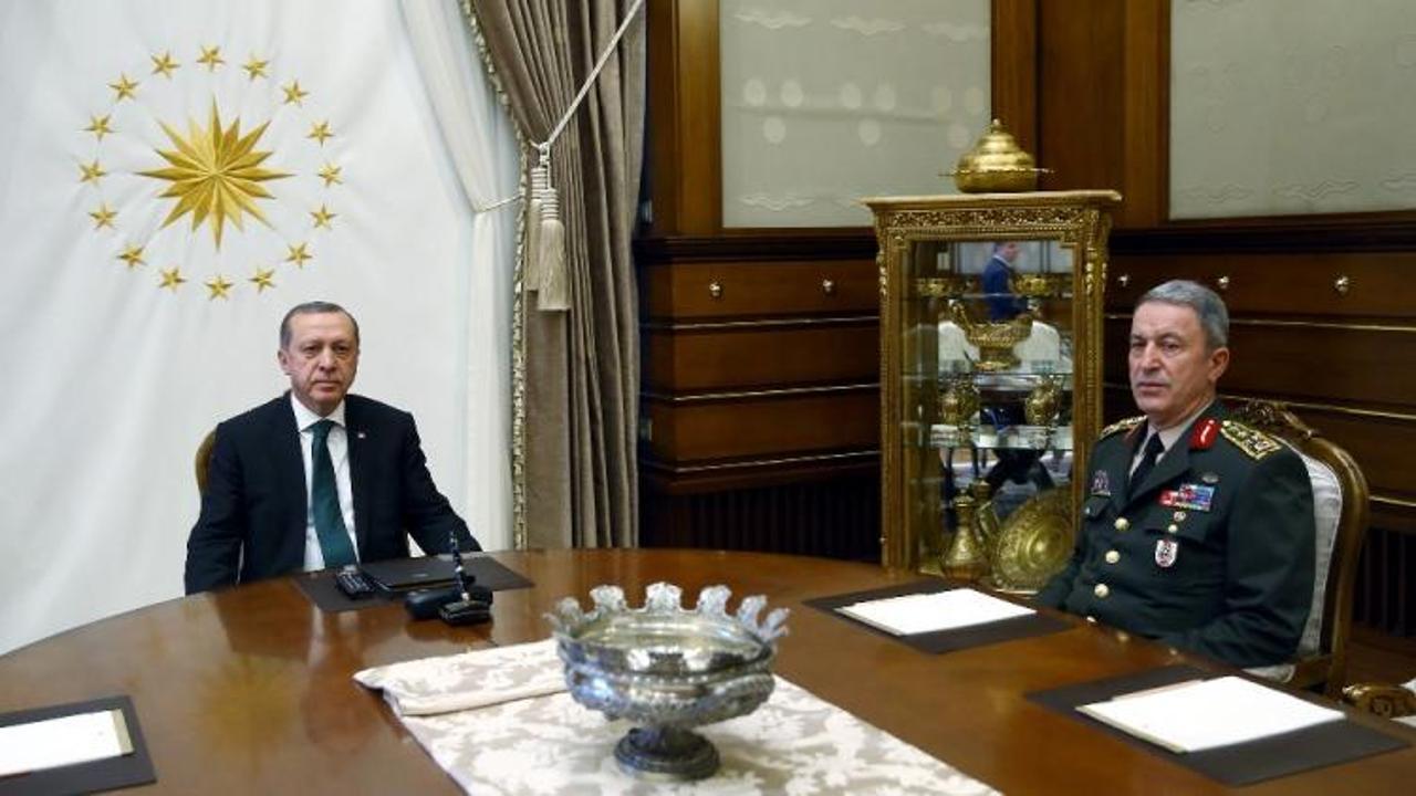 Cumhurbaşkanı Erdoğan Org. Akar’ı kabul etti