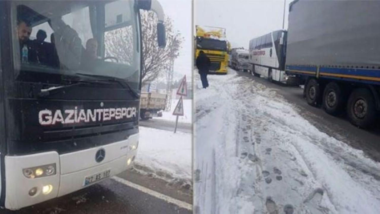 Gaziantepspor'a kar engeli! Mahsur kaldılar...