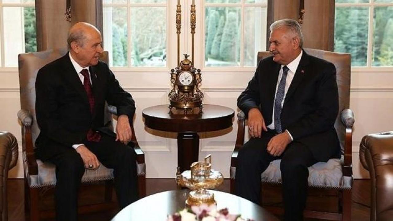 Başbakan Yıldırım ve Bahçeli Çankaya'da görüştü