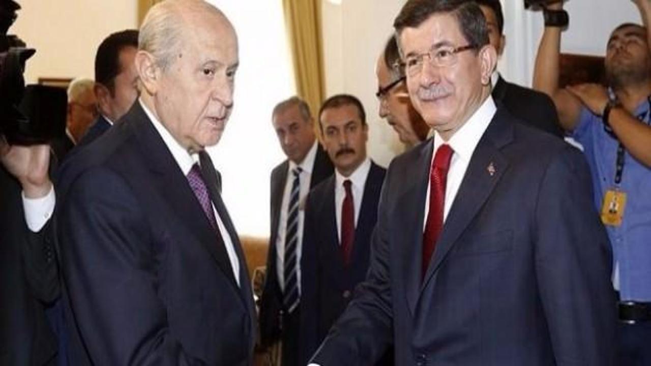 Davutoğlu-Bah&ccedil;eli g&ouml;r&uuml;şmesi sona erdi
