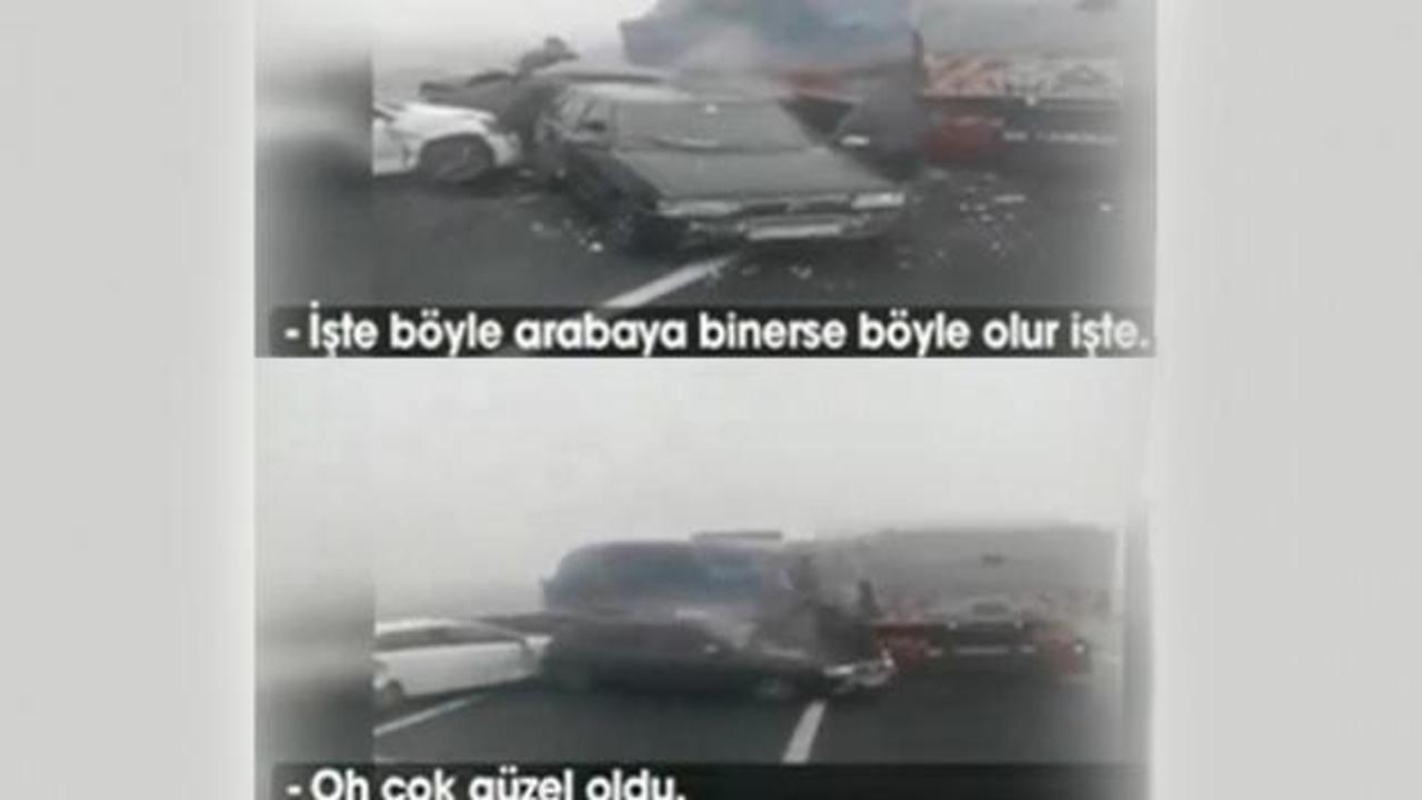 Kamyoncunun kaza yorumu sosyal medyayı salladı