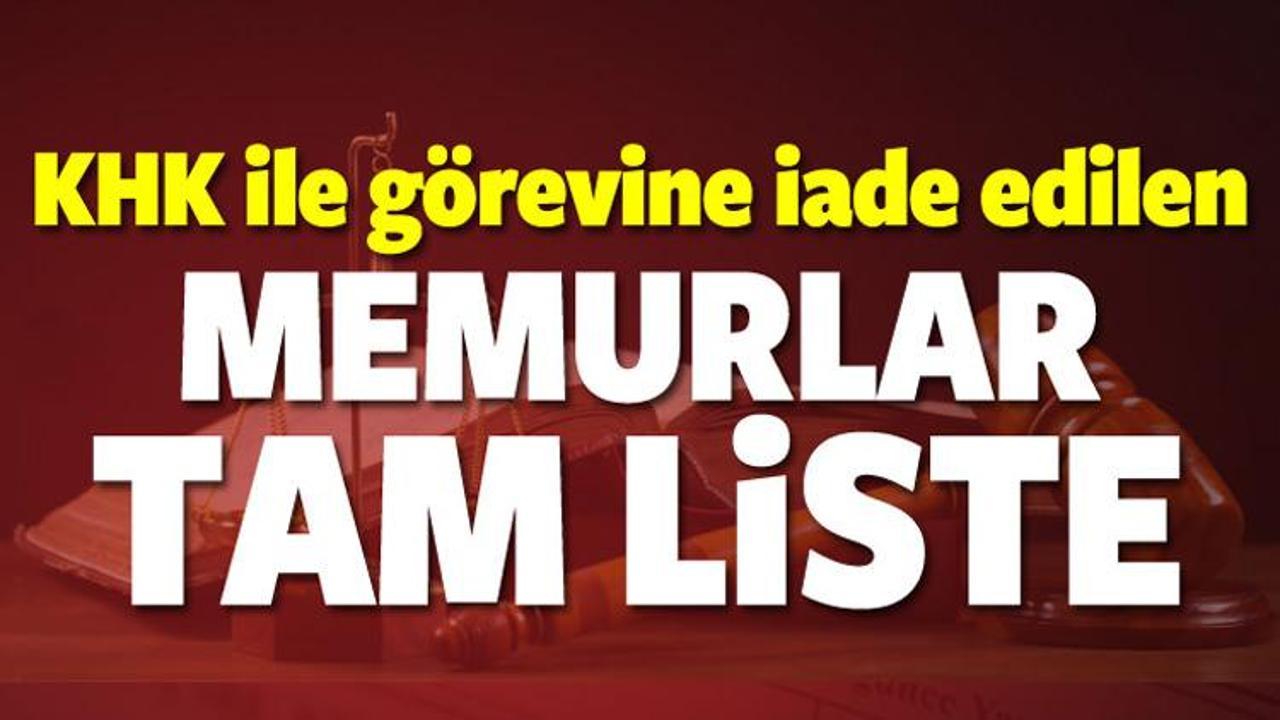 FETÖ'den açığa alınan memurların tam listesi yayınlandı