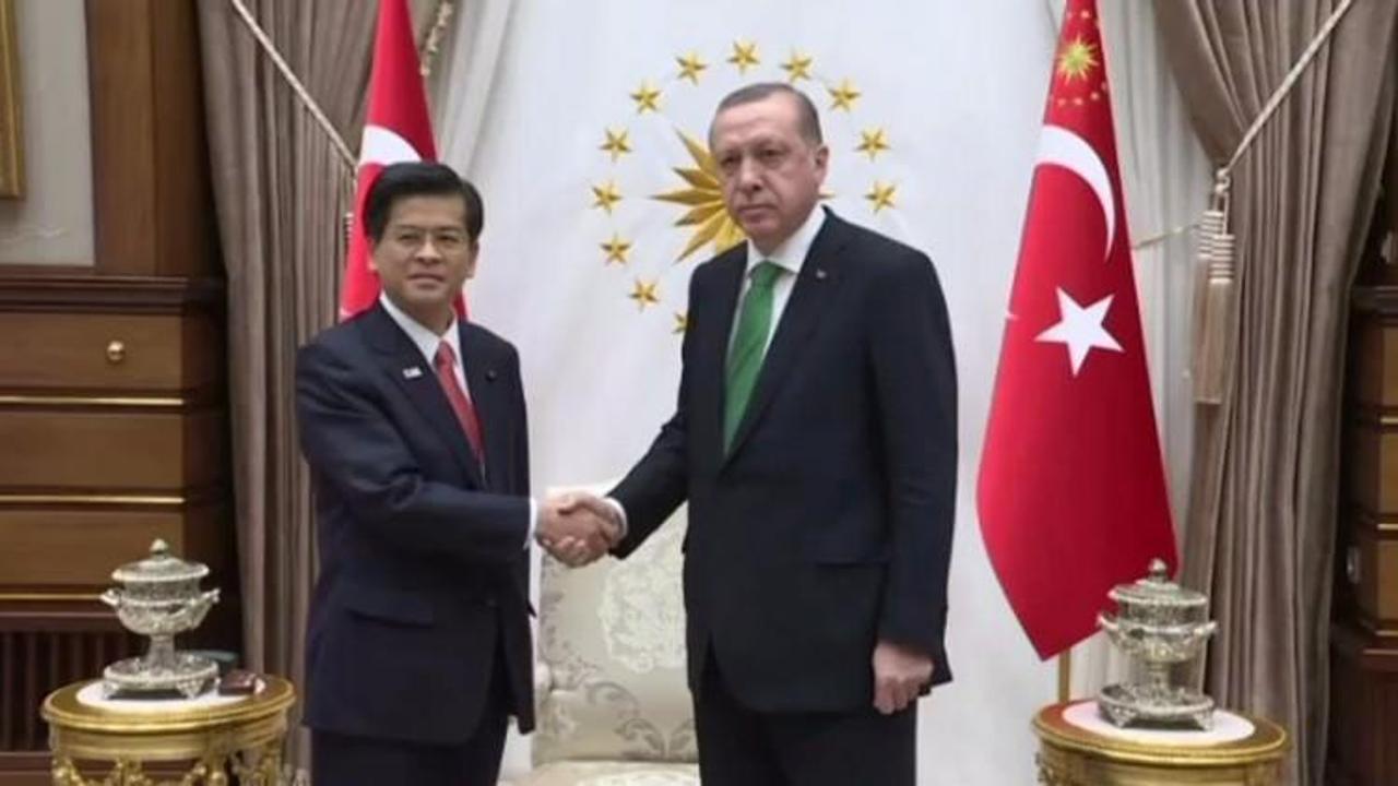 Cumhurbaşkanı Erdoğan Japon bakanı kabul etti