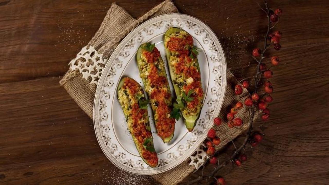 İ&ccedil;i doldurulmuş fırında kabak tarifi