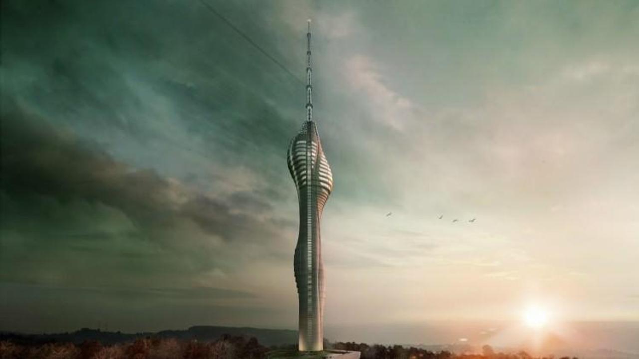 Küçük Çamlıca TV- Radyo Kulesi'nin inşası sürüyor