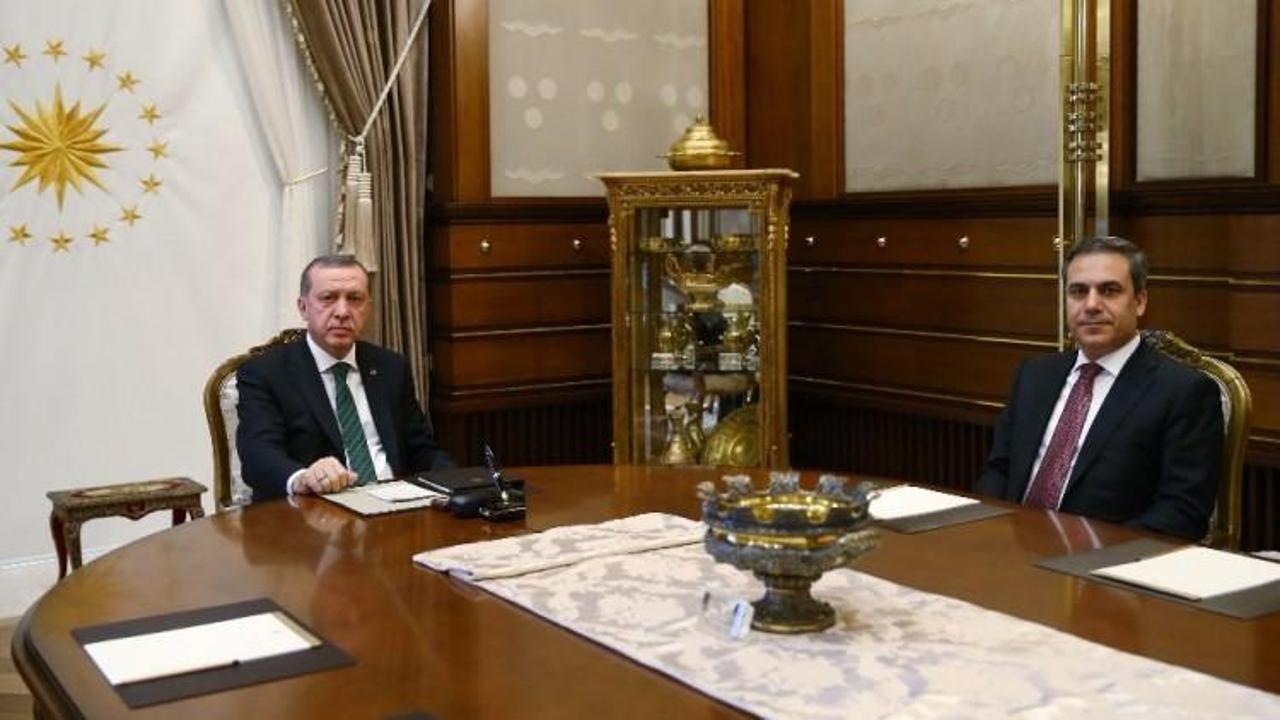 Erdoğan MİT Müsteşarı Fidan'ı kabul etti