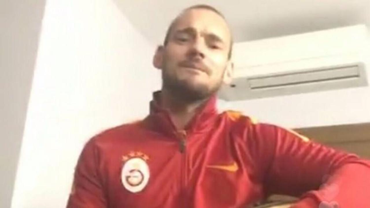 Sneijder'den bağlama şovu! 'Ben yoruldum hayat...'