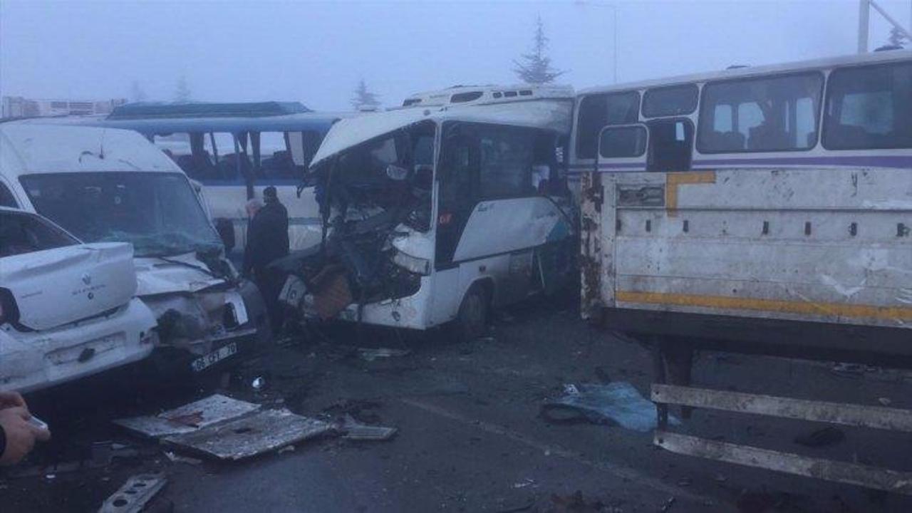 Konya'da zincirleme trafik kazası!