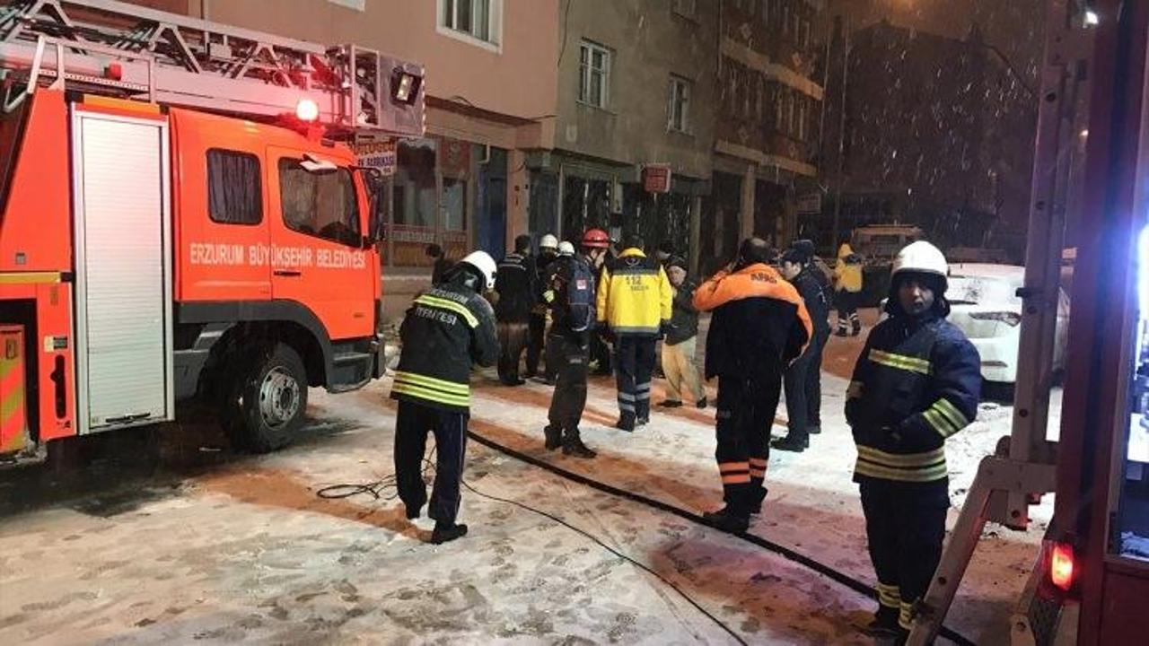 Erzurum'da iş yeri yangını