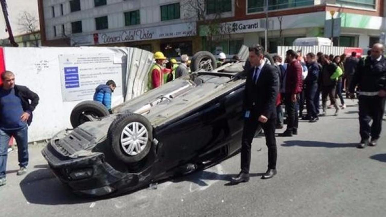 İstanbul'da akıl almaz kaza! Takla atmasaydı...