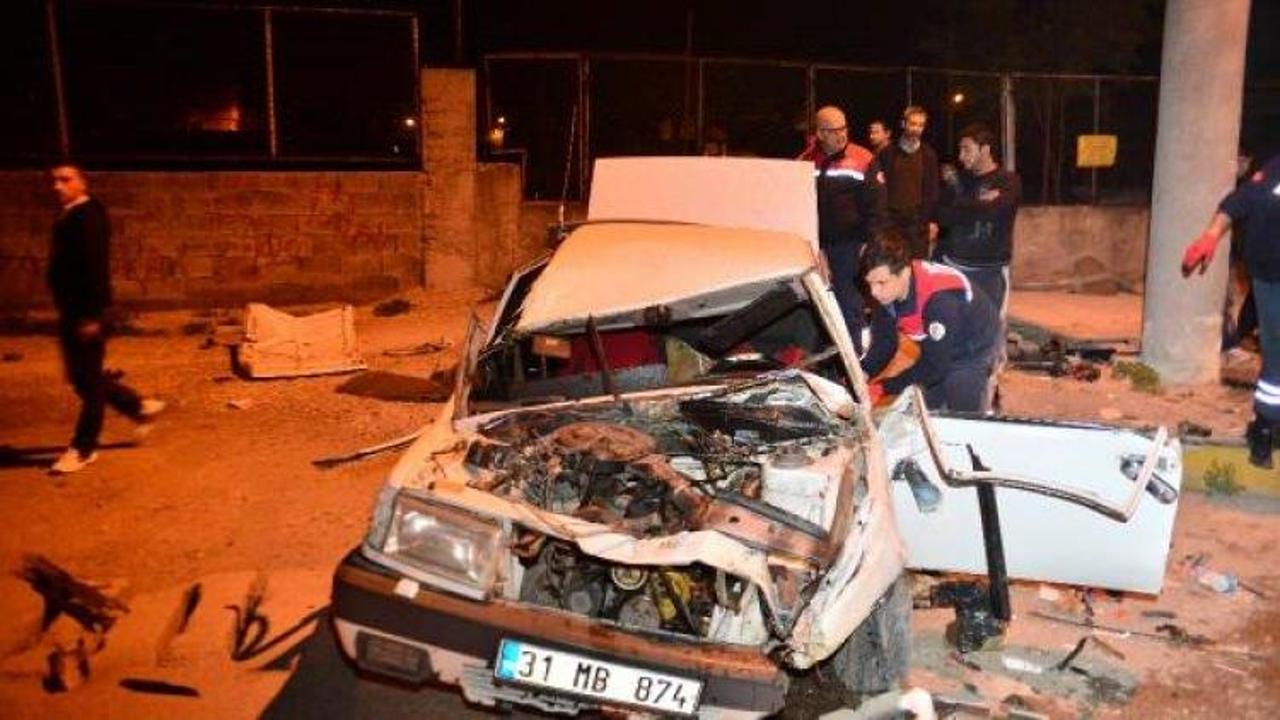 Adana'da otomobil takla attı; 1 yaralı
