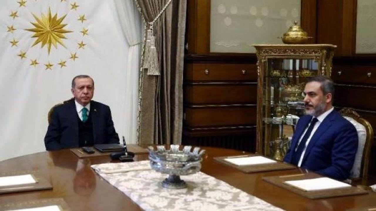 Cumhurbaşkanı Erdoğan Fidan'ı kabul etti