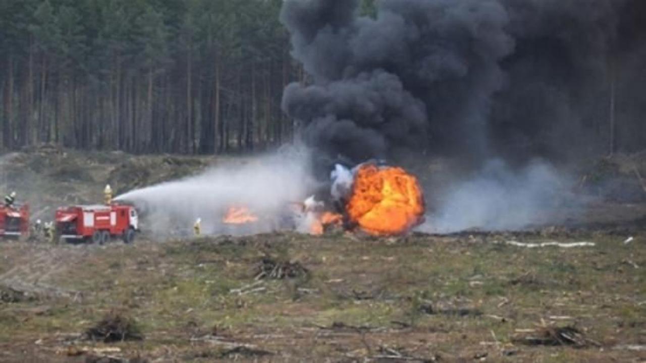 Ukrayna'da helikopter düştü!