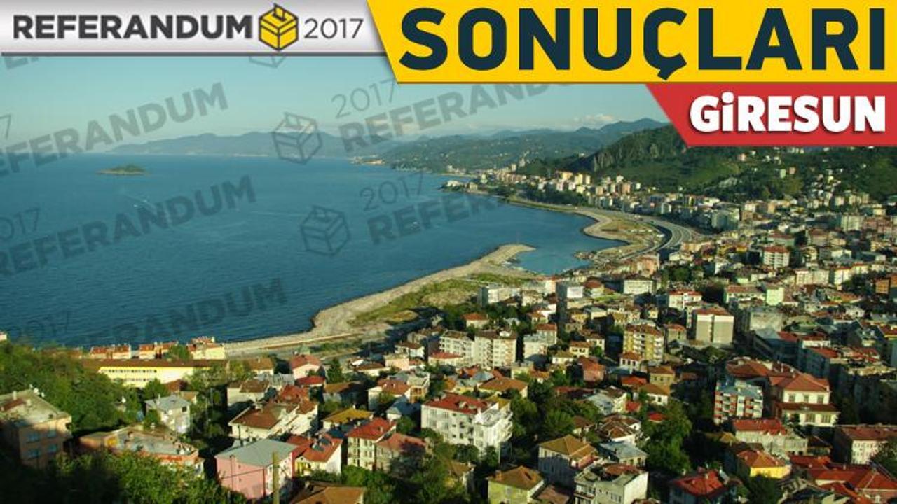Giresun 16 Nisan referandum seçim sonuçları! Evet oranı yüzde kaç?