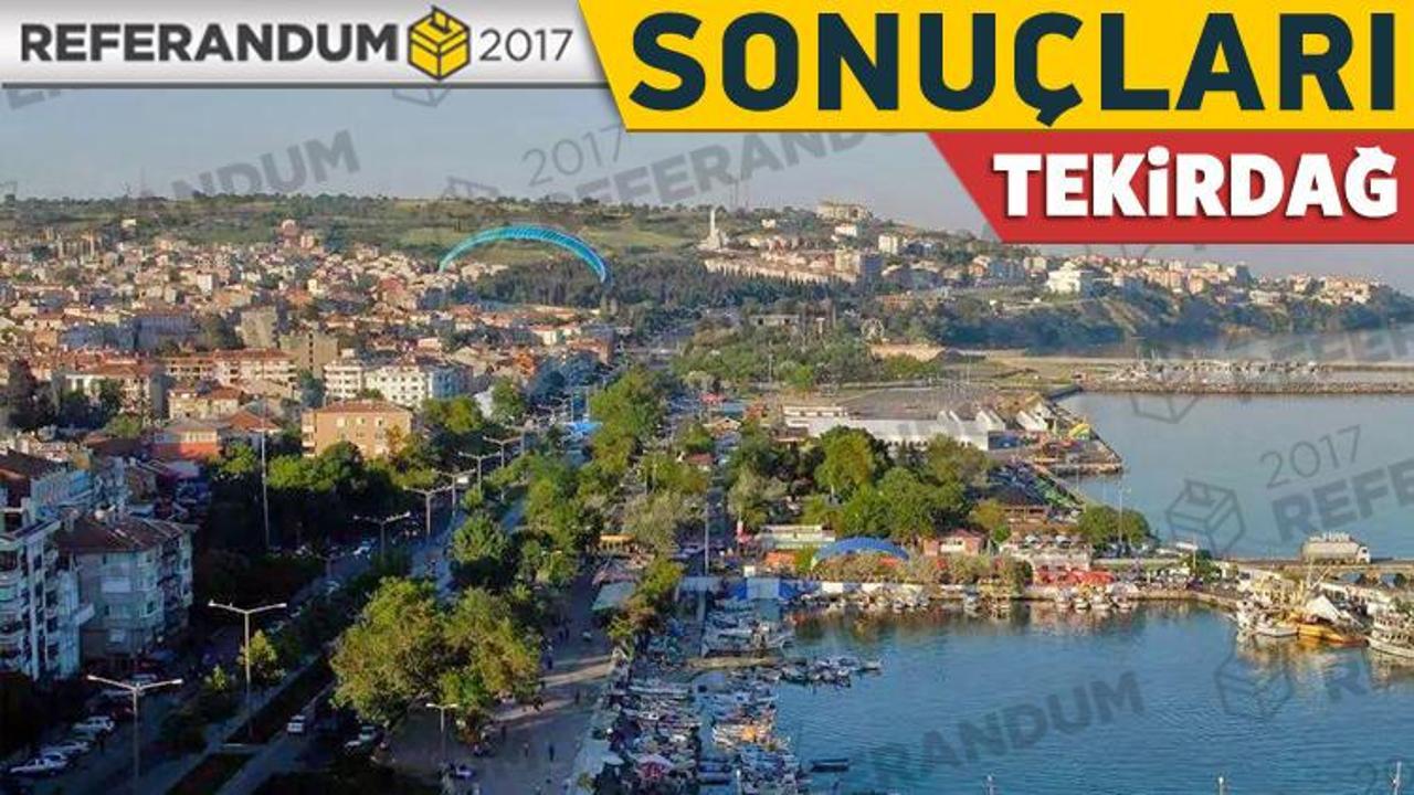 2017 Tekirdağ 16 Nisan referandum seçim sonuçlar! Öğrenme ekranı