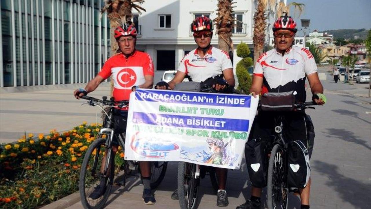 Bisikletçiler "Karacaoğlan" için pedal çevirdiler