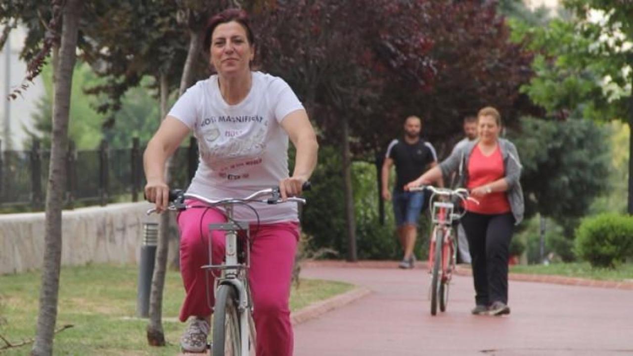 Kadınlar istedi bisiklet sürme kursu açıldı