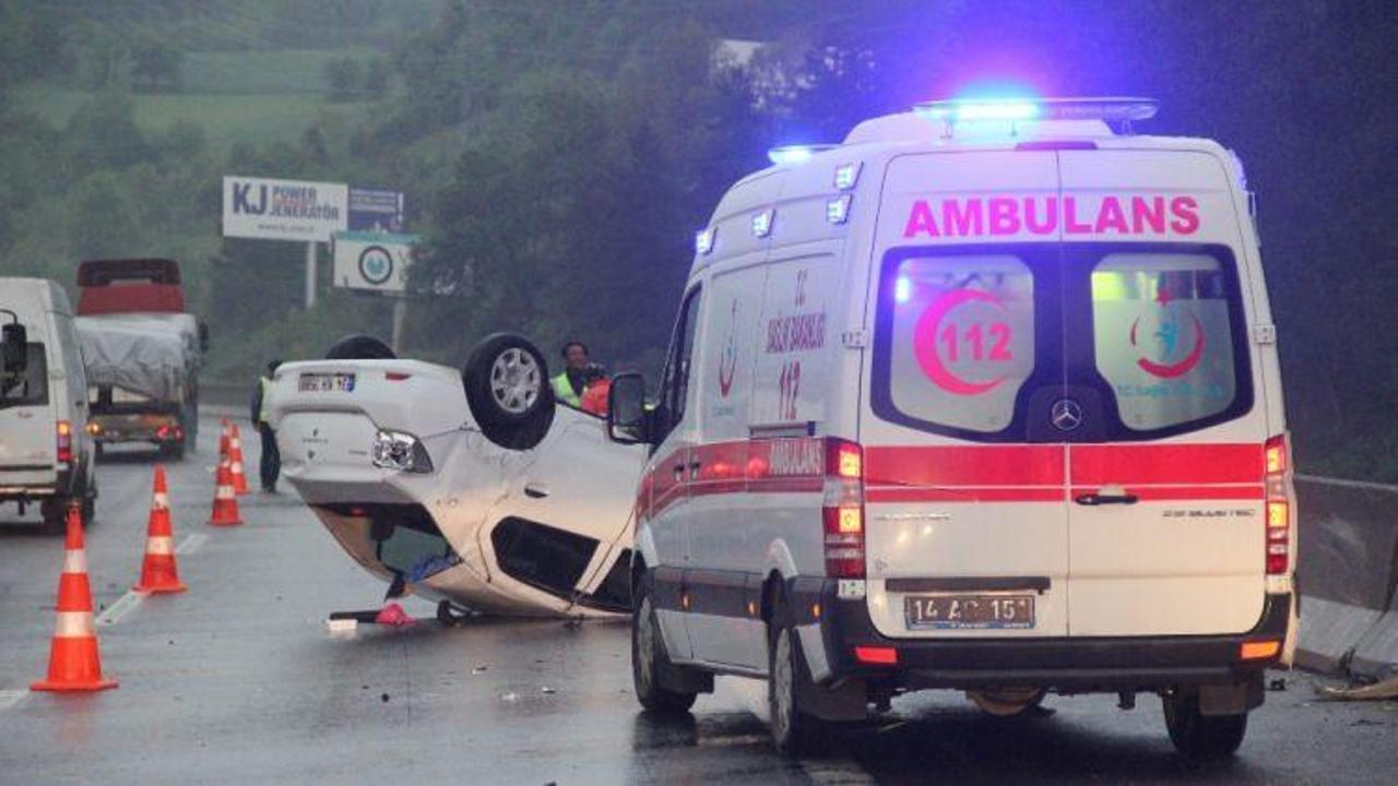 Bolu TEM’de feci kaza: 5 yaralı