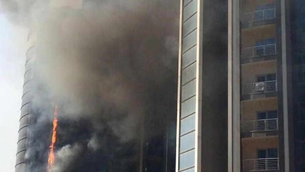 Bursa'da otel inşaatında yangın