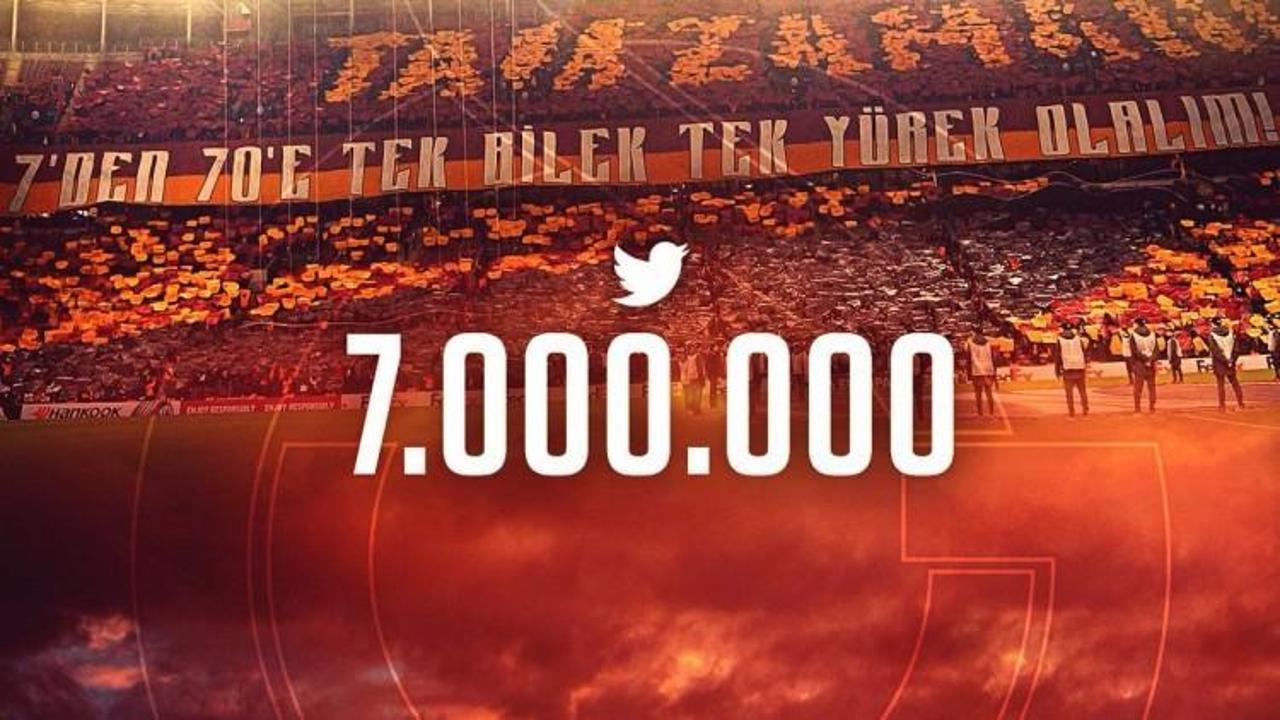 Galatasaray Twitter'da 7 milyona ulaştı!