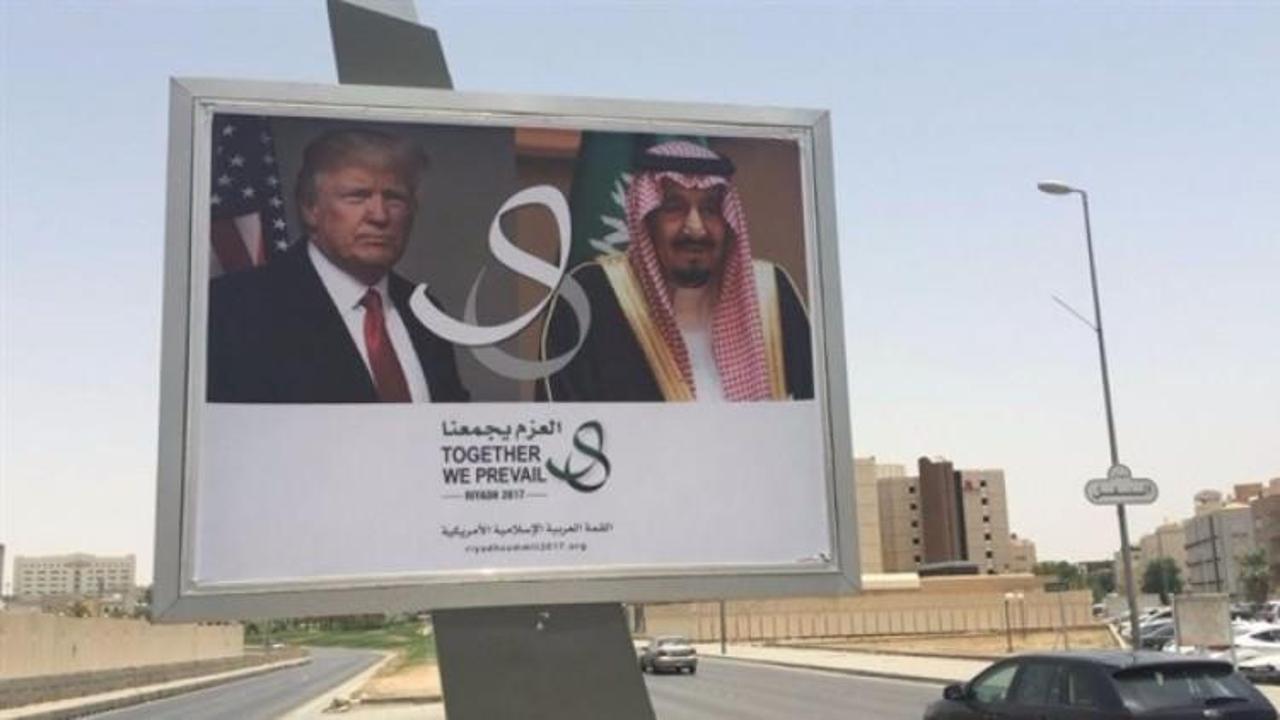 Suudi Arabistan'dan Trump'a afişli mesaj!