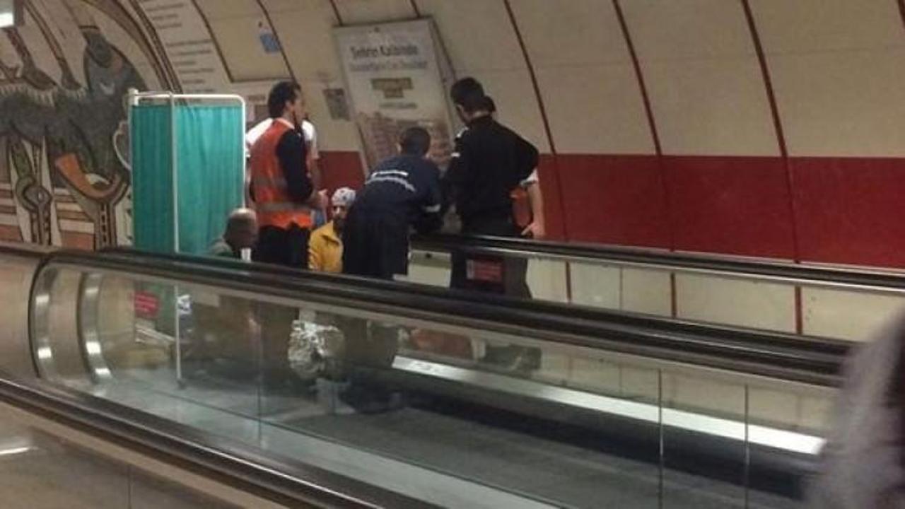 Taksim metrosunda korkunç kaza!