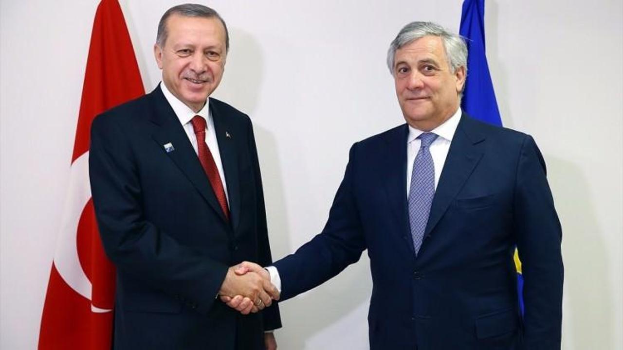 Cumhurbaşkanı Erdoğan, Tajani'yi kabul etti!