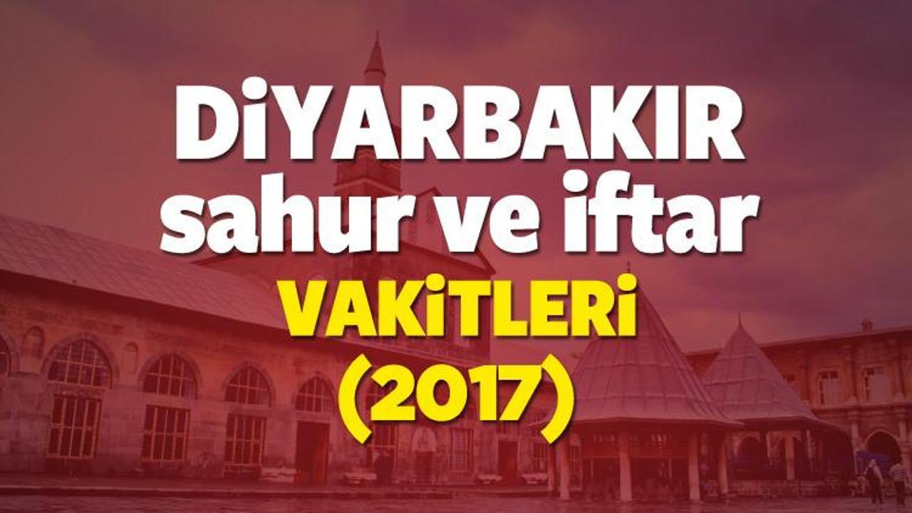 Diyarbakır Ramazan İmsakiyesi 2017 Diyarbakır sahur ve iftar vakti 