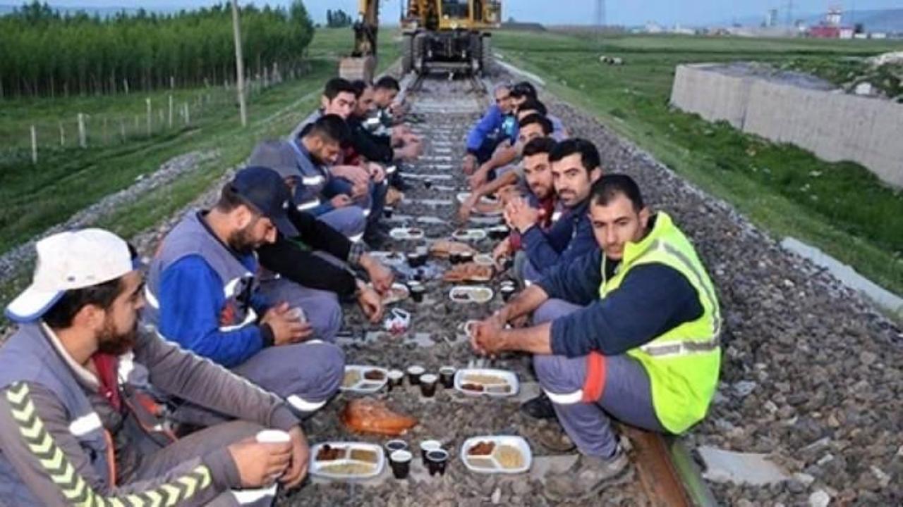 Raylar üzerinde iftar