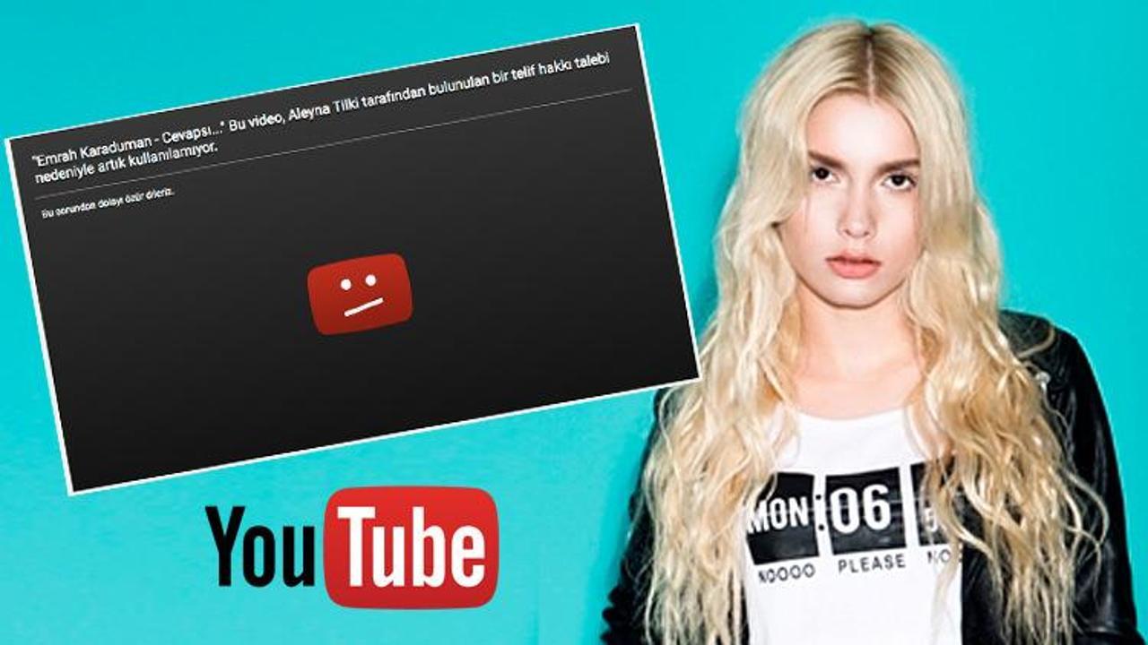 Youtube, Aleyna Tilki'nin şarkısını kaldırdı! (Cevapsız Çınlama Telif)
