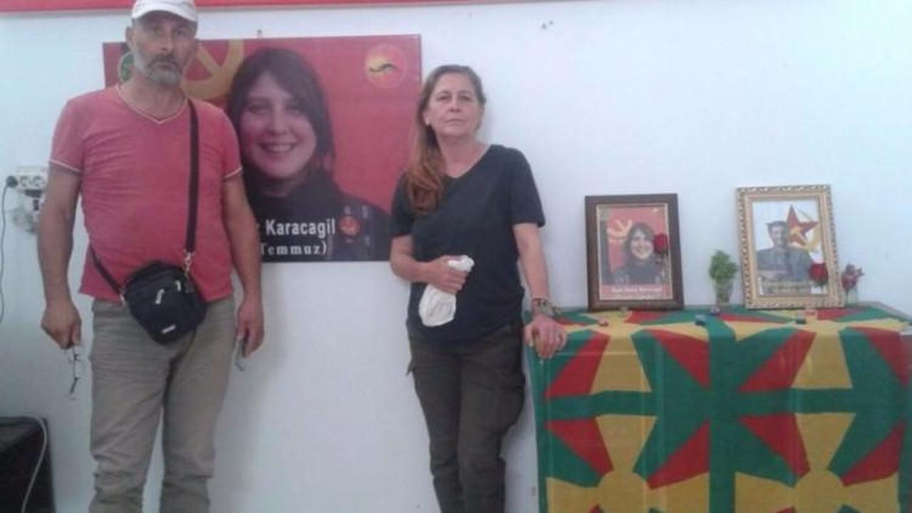 Kırmızı fularlı teröristin ailesi Kobani'de