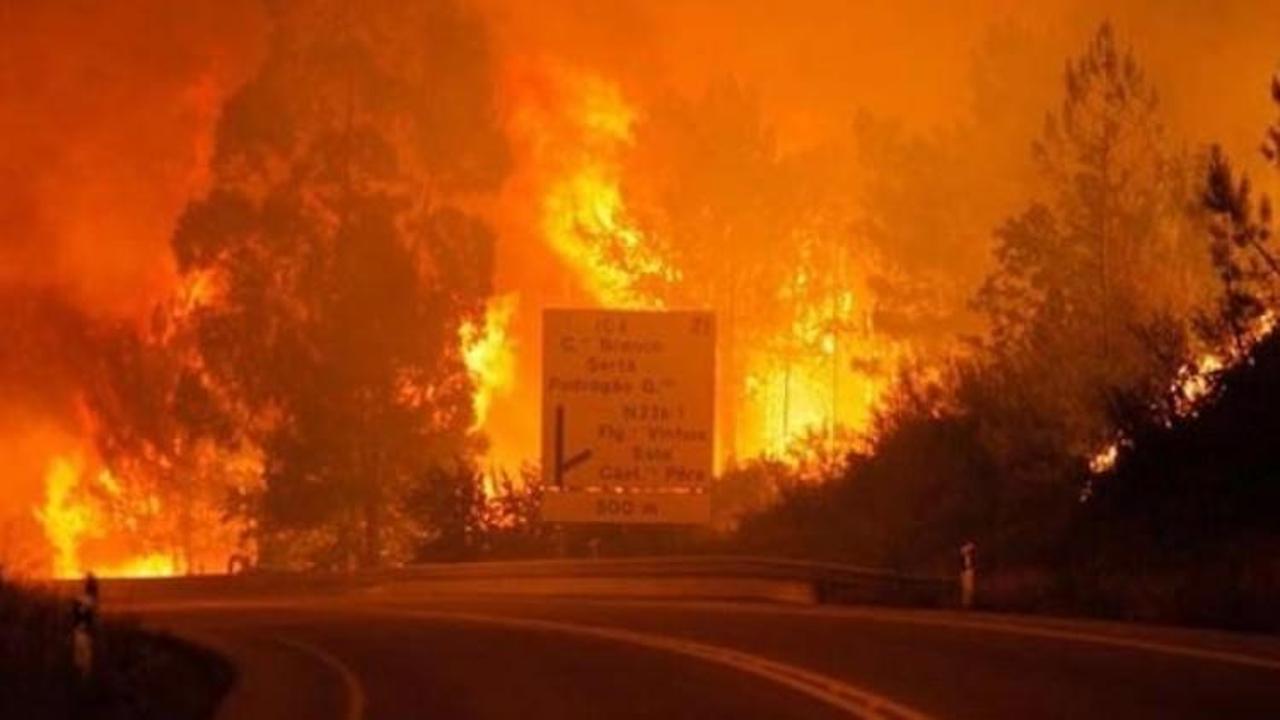 Bir yangın felaketi de o &uuml;lkede! 57  &ouml;l&uuml;