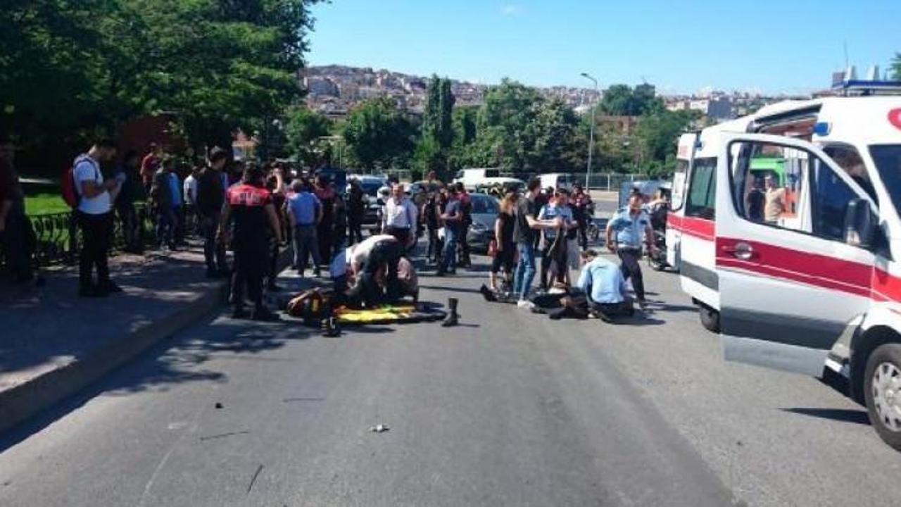 İstanbul'da kaza 2 polis yaralandı